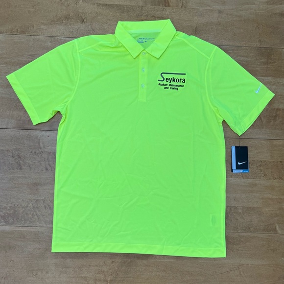 neon yellow nike golf shirt